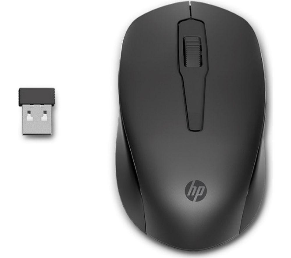 HP 150 Wireless Mouse, 1600 DPI Optical Mouse Sensor, 2.4GHz Wireless USB Receiver Included, Ambidextrous Design, 3 Buttons, Scroll Wheel, Up to 10 Month Battery, Black