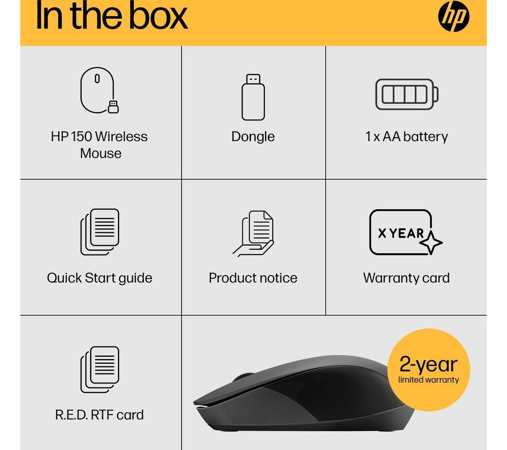 Buy HP 150 Wireless Optical Mouse