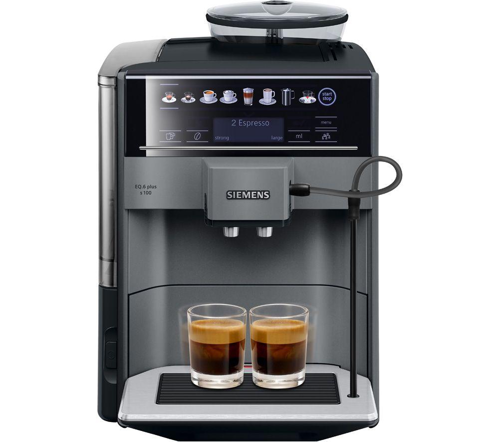 SIEMENS TE651209GB EQ6 S100 Bean to Cup Coffee Machine - Titanium