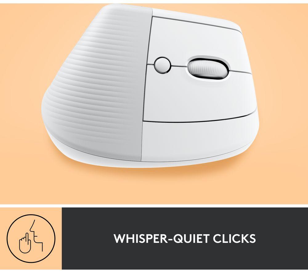 LOGITECH Lift Vertical Ergonomic Optical Mouse - White image number 7 of 10