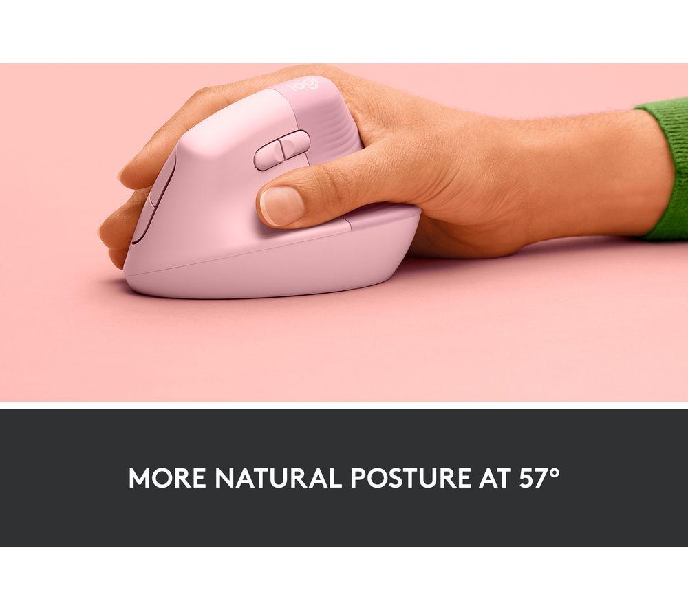 LOGITECH Lift Vertical Ergonomic Optical Mouse - Rose image number 3 of 10