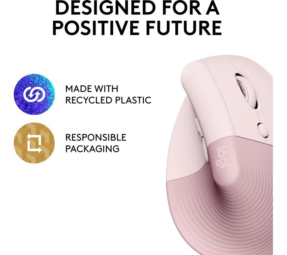 LOGITECH Lift Vertical Ergonomic Optical Mouse - Rose image number 5 of 10