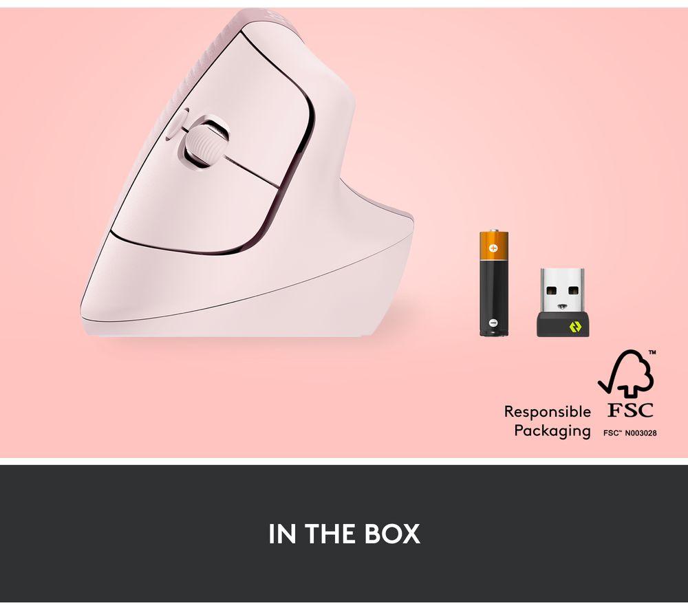 LOGITECH Lift Vertical Ergonomic Optical Mouse - Rose image number 8 of 10