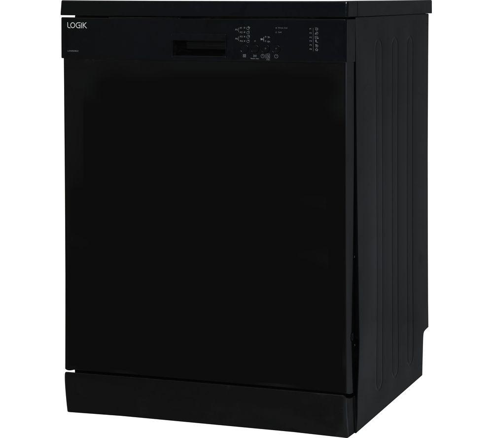 Full size deals dishwasher black