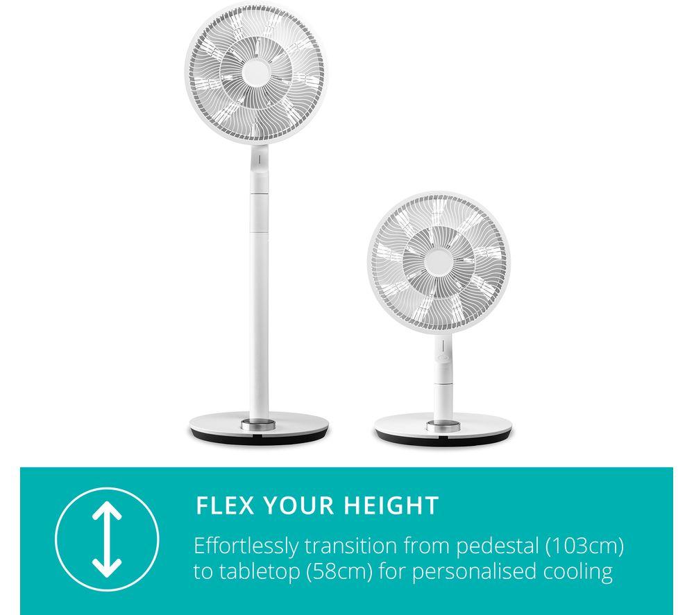 DUUX Whisper Flex Ultimate DXCF15UK 13.8&rdquo; Smart Cordless Pedestal Fan with Battery Pack - White image number 2 of 12