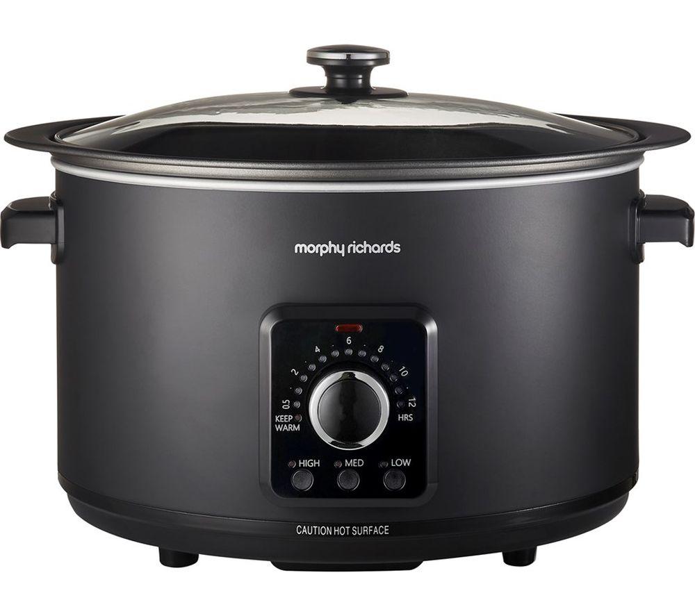 MORPHY RICHARDS Easy Time 461021 Slow Cooker - Black, Black