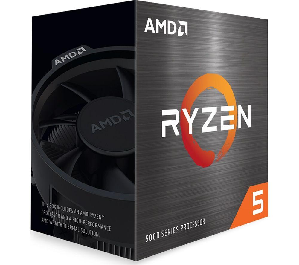AMD Ryzen 5 5600 with Wraith Stealth Fan - (Socket AM4/6 Cores -12 Threads/Min Frequency 3.5GHZ- Boost Frequency 4.4GHz/35MB/65W) - 100-100000927BOX Multicolor