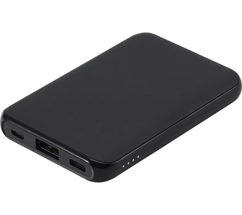 GOJI 5000 mAh Portable Power Bank - Black, Black