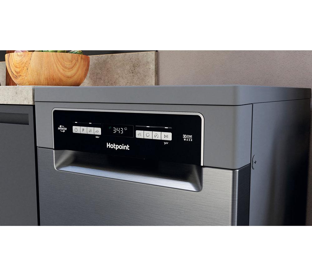 HOTPOINT HSFO 3T223 W X UK N Slimline Dishwasher - Silver image number 3 of 7