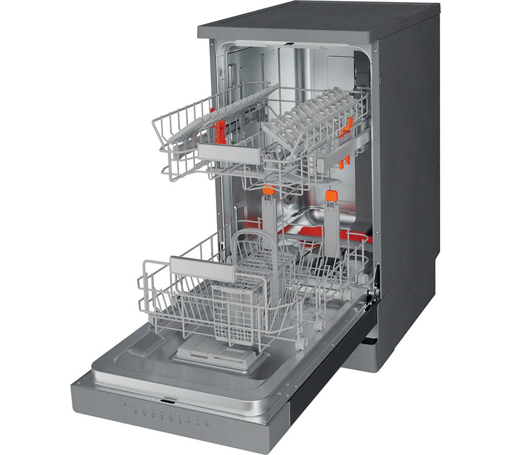 HOTPOINT HSFO 3T223 W X UK N Slimline Dishwasher - Silver image number 6 of 7