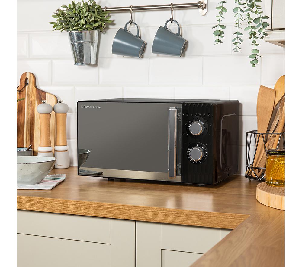 RUSSELL HOBBS Honeycomb RHMM715B Compact Solo Microwave - Black image number 5 of 11