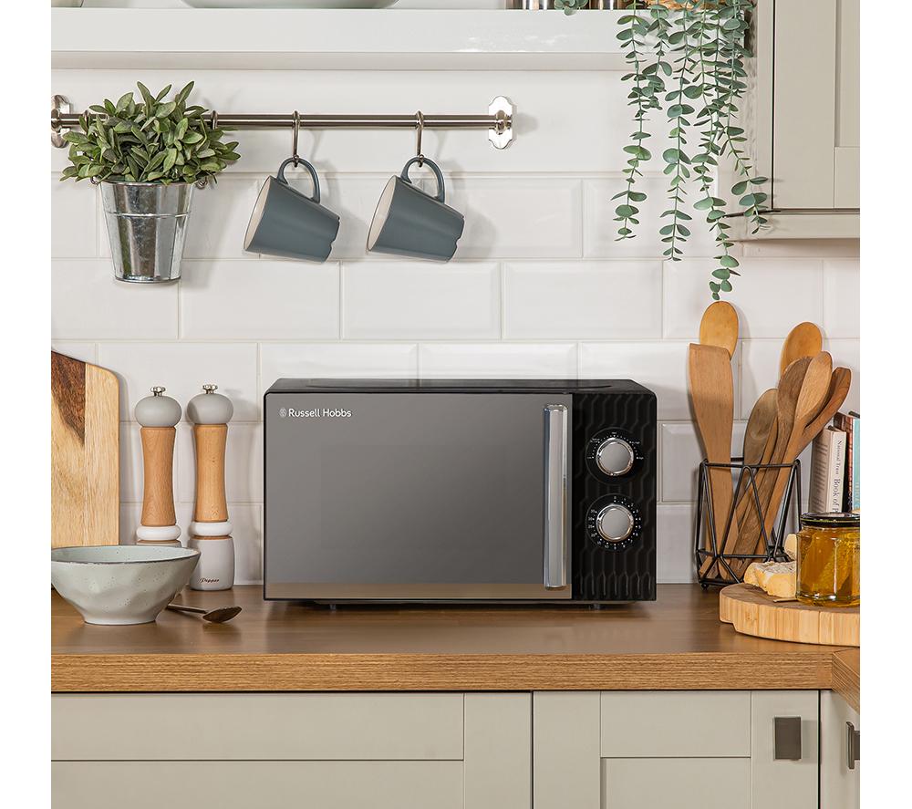RUSSELL HOBBS Honeycomb RHMM715B Compact Solo Microwave - Black image number 7 of 11