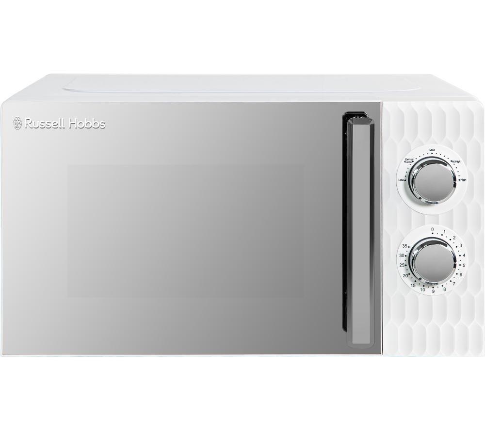RUSSELL HOBBS Honeycomb RHMM715 Solo Microwave - White, White
