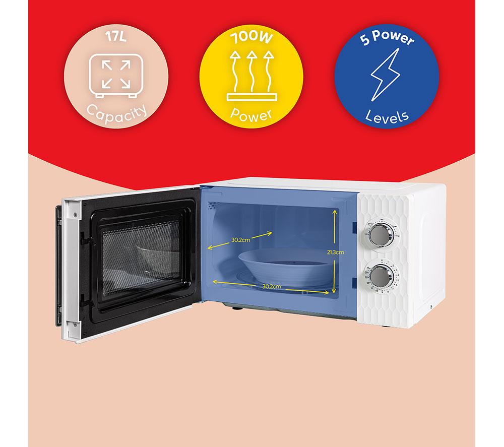 RUSSELL HOBBS Honeycomb RHMM715 Solo Microwave - White image number 11 of 11
