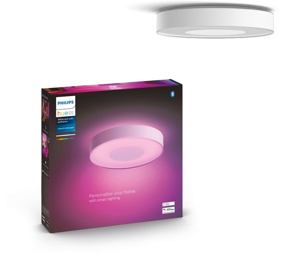 PHILIPS HUE Infuse White and Colour Smart LED Ceiling Light Medium thumbnail