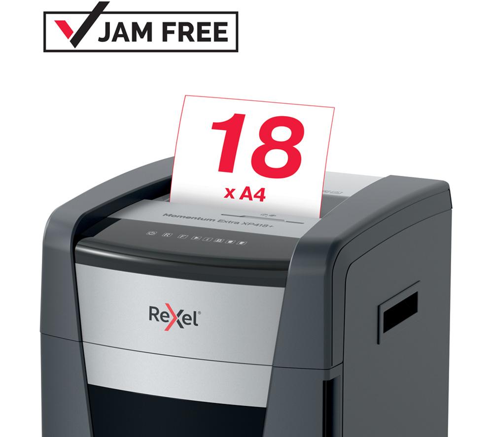 REXEL Momentum Extra XP418+ Cross Cut Paper Shredder image number 2 of 8