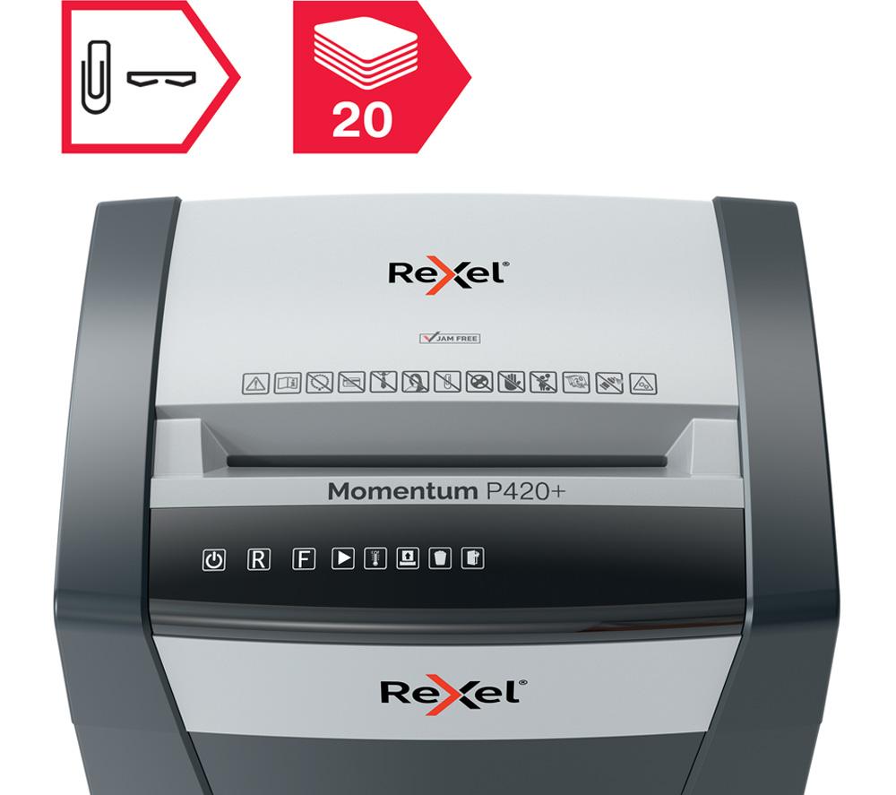 REXEL Momentum P420+ Cross Cut Paper Shredder image number 4 of 9