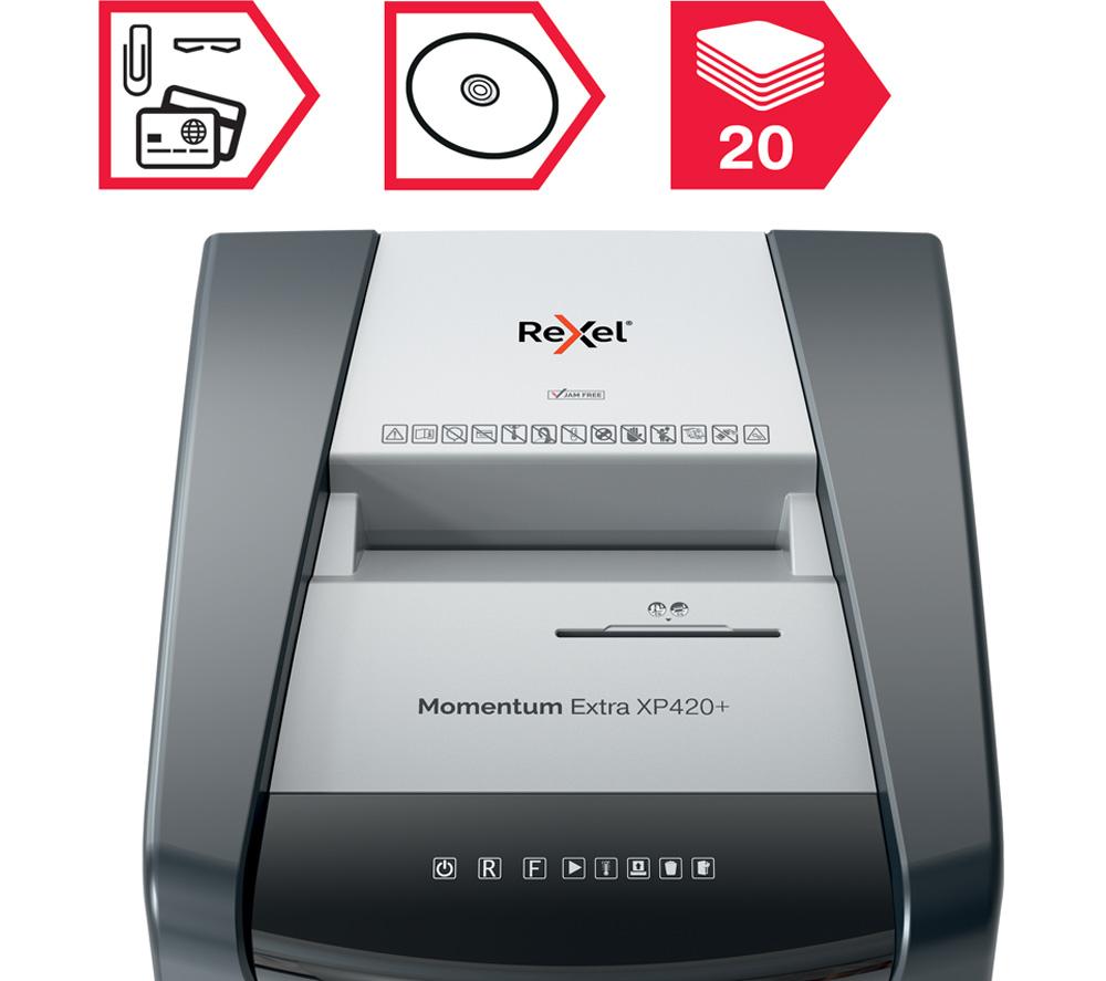 REXEL Momentum Extra XP420+ Cross Cut Paper Shredder image number 3 of 8