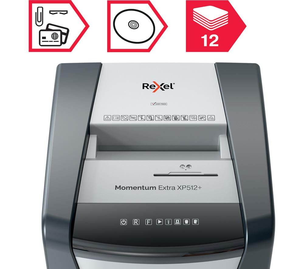 REXEL Momentum Extra XP512+ Micro Cut Paper Shredder image number 3 of 8