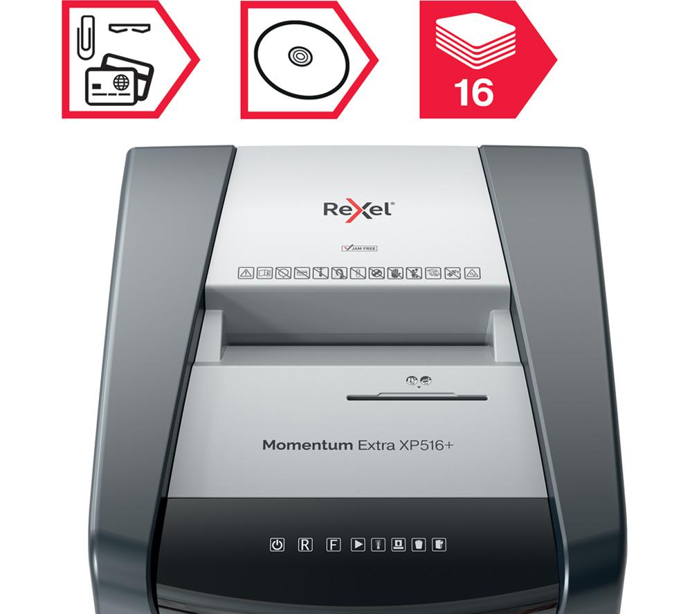 REXEL Momentum Extra XP516+ Micro Cut Paper Shredder image number 3 of 8