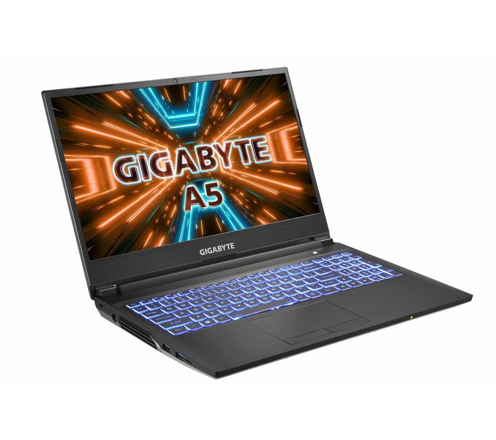 Image of GIGABYTE AORUS A5 X1 15.6" Gaming Laptop - AMD Ryzen 9, RTX 3070, 512 GB SSD, Silver/Grey,Black
