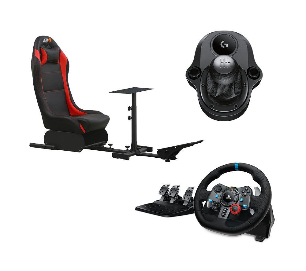 Buy ADX Firebase 22 Cockpit Seat, Logitech Driving Force G29 Wheel, Pedals   Shifter Bundle PlayStation  PC Currys