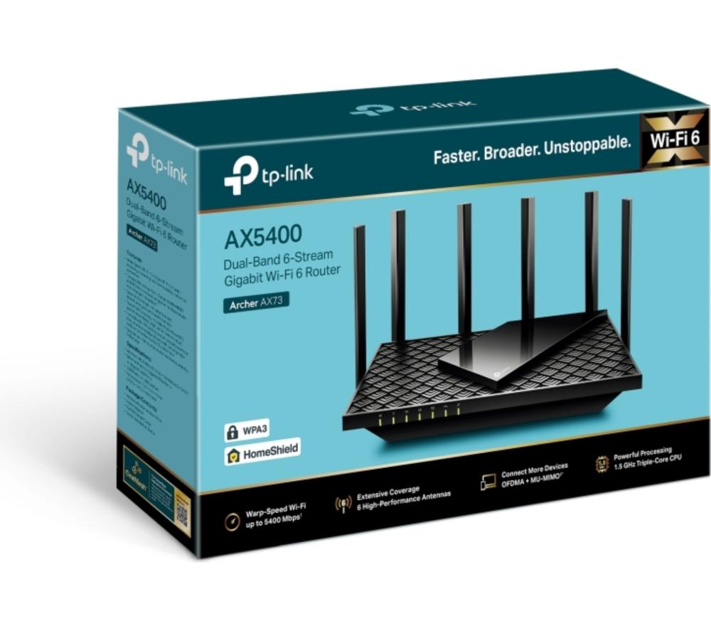 TP-LINK Archer AX73 WiFi Cable & Fibre Router - AX 5400, Dual-band image number 2 of 9