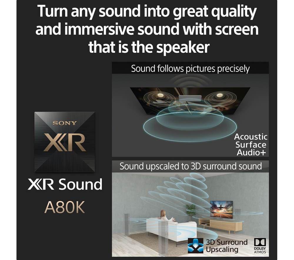 SONY BRAVIA XR-65A80KU 65" Smart 4K Ultra HD HDR OLED TV with Google TV & Assistant image number 12 of 16