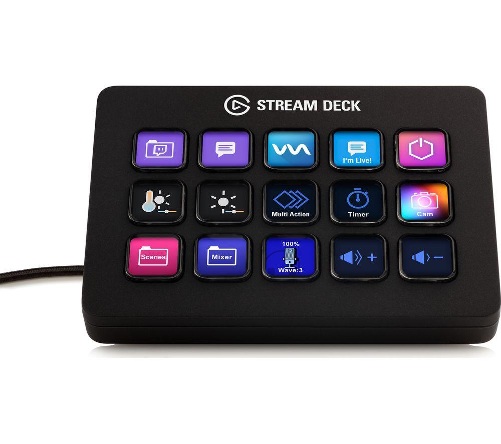  Elgato Stream Deck MK.2 White – Studio Controller, 15 macro  keys, trigger actions in apps and software like OBS, Twitch, ​ and  more, works with Mac and PC : Everything Else