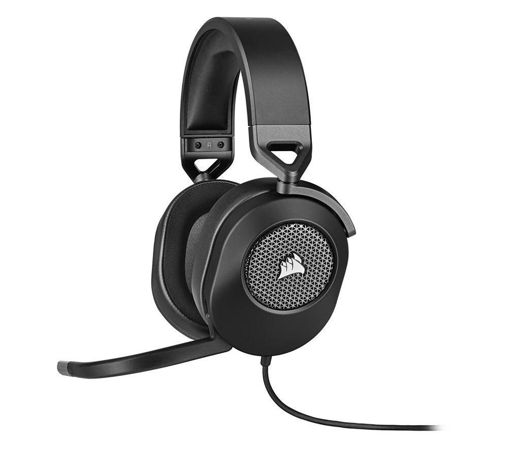 CORSAIR HS65 SURROUND Multiplatform Wired Gaming Headset – Dolby 7.1 Surround Sound – SonarWorks SoundID – iCUE Compatible – PC, Mac, PS5, PS4, Xbox, Nintendo Switch, Mobile – Carbon