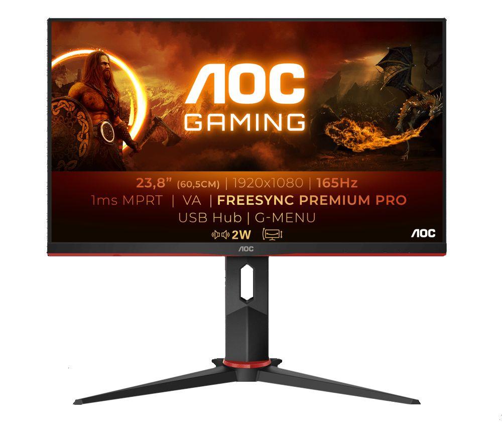 AOC 24G2SU/BK Full HD 24" VA LCD Gaming Monitor - Black