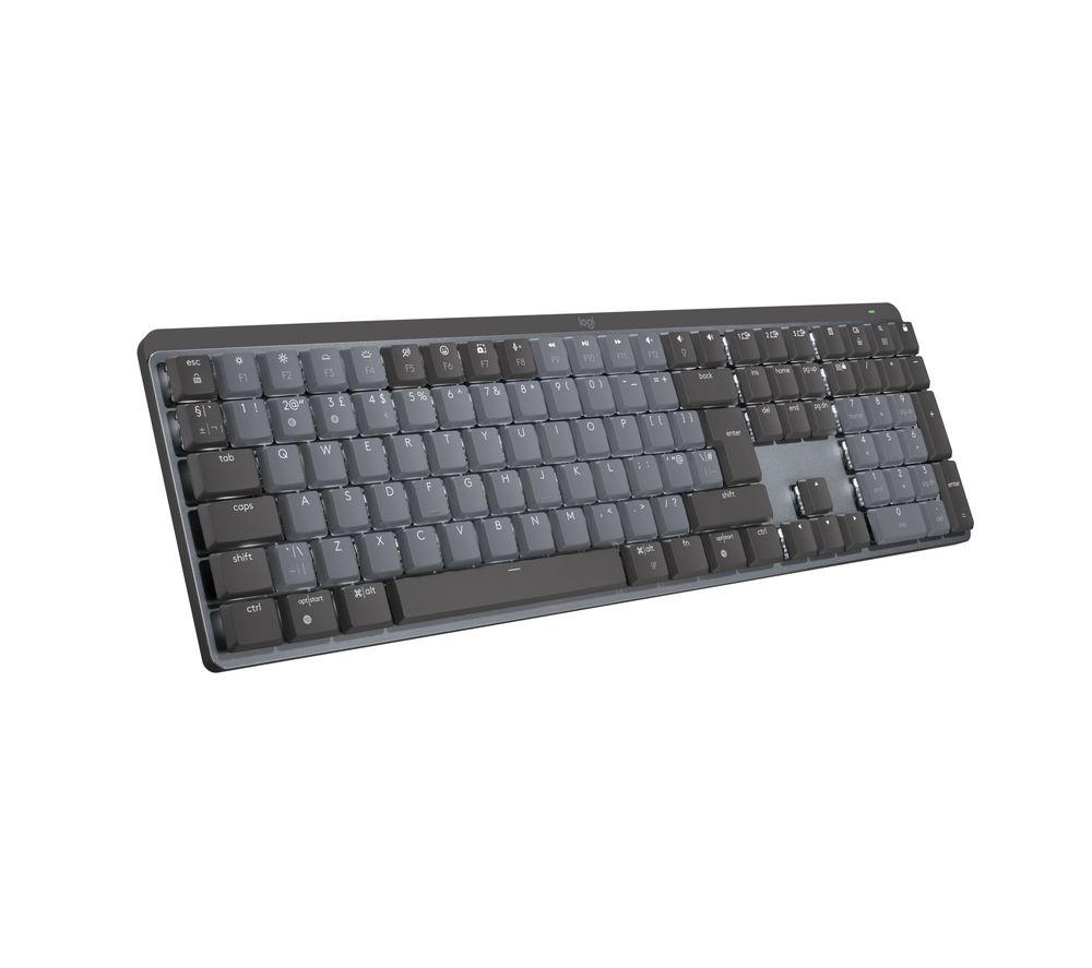 LOGITECH MX Wireless Mechanical Keyboard - Graphite, Black,Silver/Grey