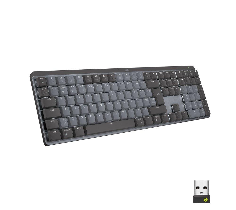 Logitech MX Mechanical Full size Wireless Mechanical Tactile Switch Keyboard  for Windows/macOS with Backlit Keys Graphite 920-010547 - Best Buy
