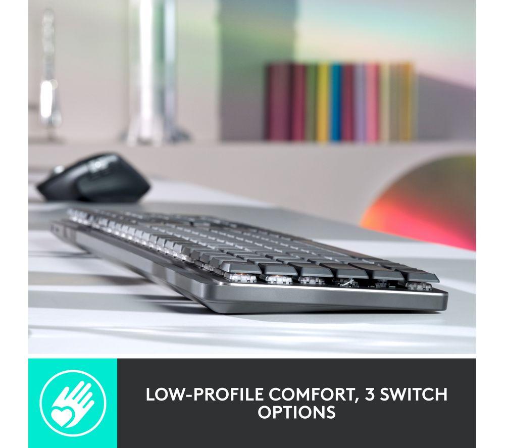 LOGITECH MX Wireless Mechanical Keyboard - Graphite image number 3 of 12