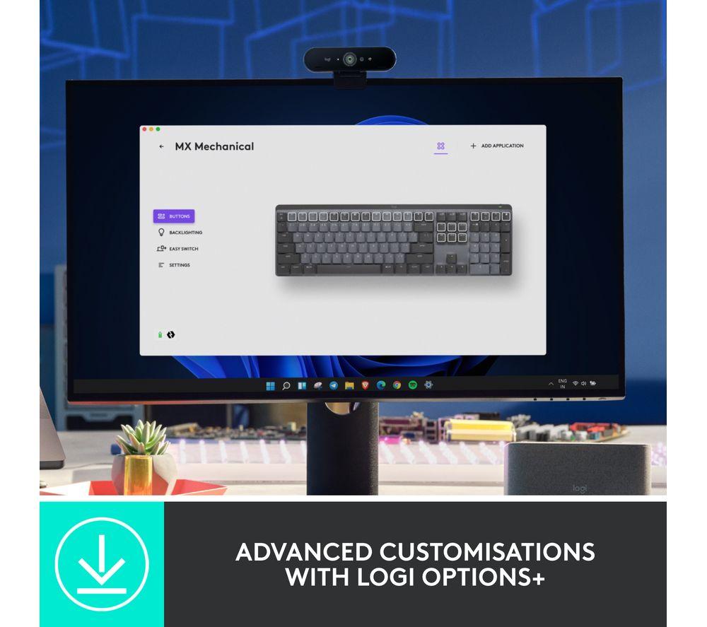 LOGITECH MX Wireless Mechanical Keyboard - Graphite image number 6 of 12