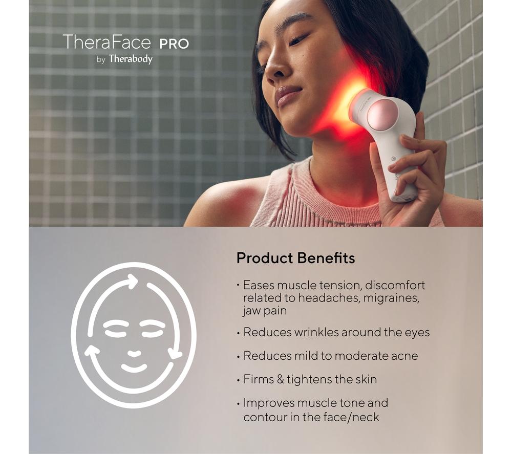 THERABODY TheraFace Pro Face Massager - White image number 2 of 10
