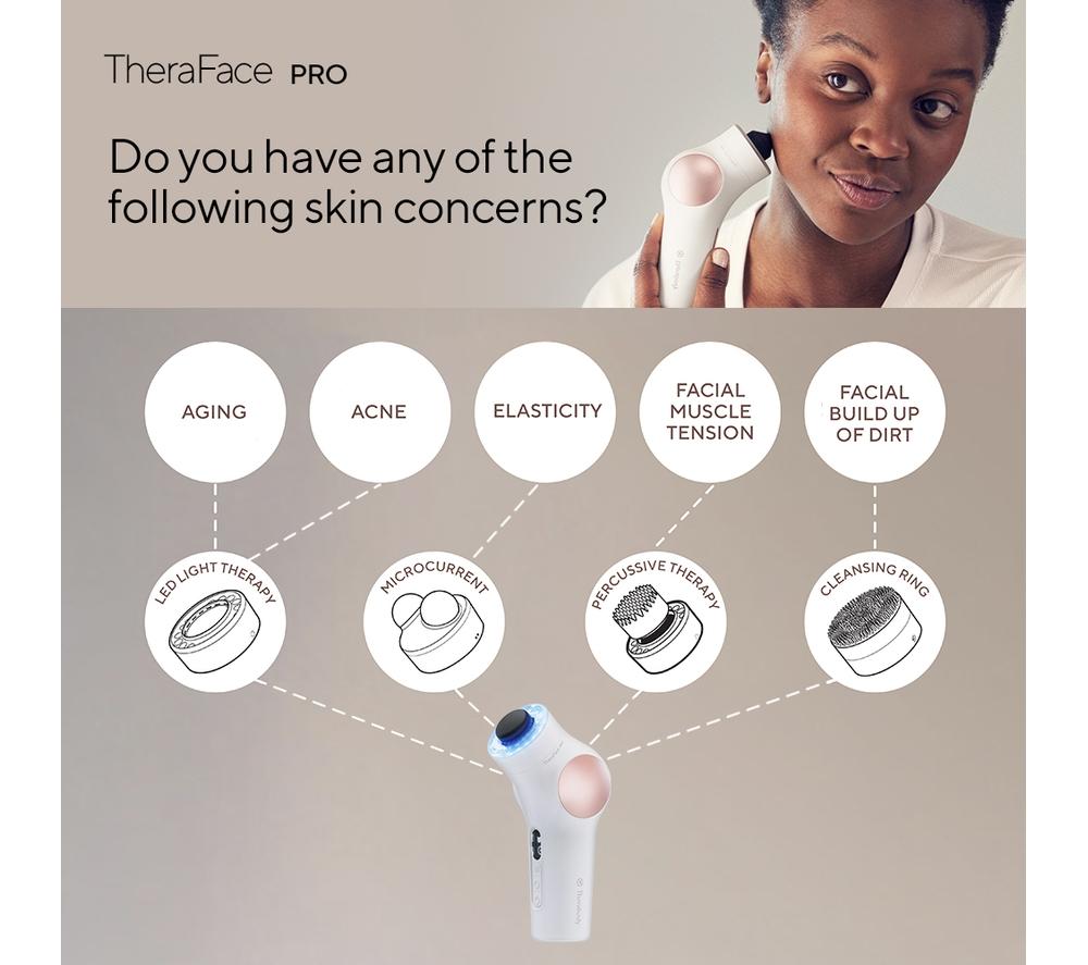 THERABODY TheraFace Pro Face Massager - White image number 6 of 10