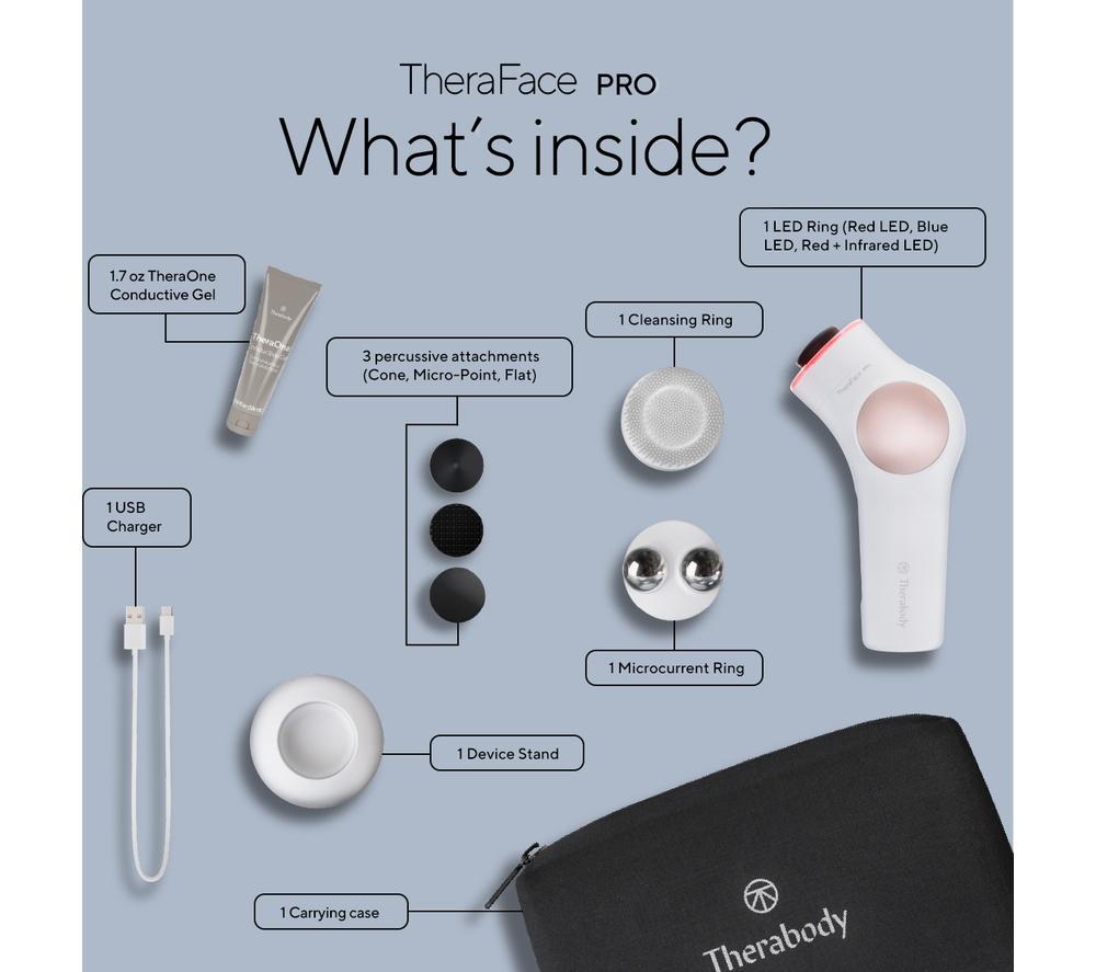 THERABODY TheraFace Pro Face Massager - White image number 8 of 10