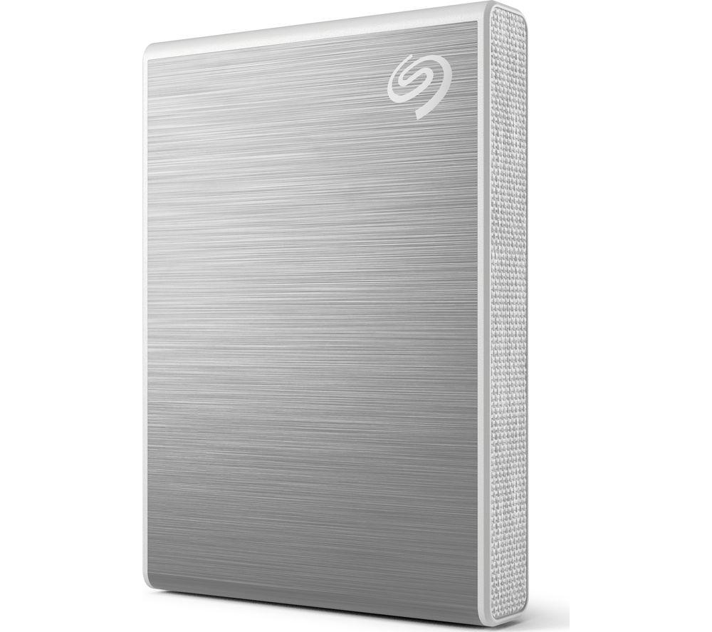 Seagate One Touch SSD, 2TB, External SSD, USB 3.0, Silver, 1 year MylioCreate, 4 mo Adobe Creative Cloud Photography, 3 year Rescue Services (STKG2000401)