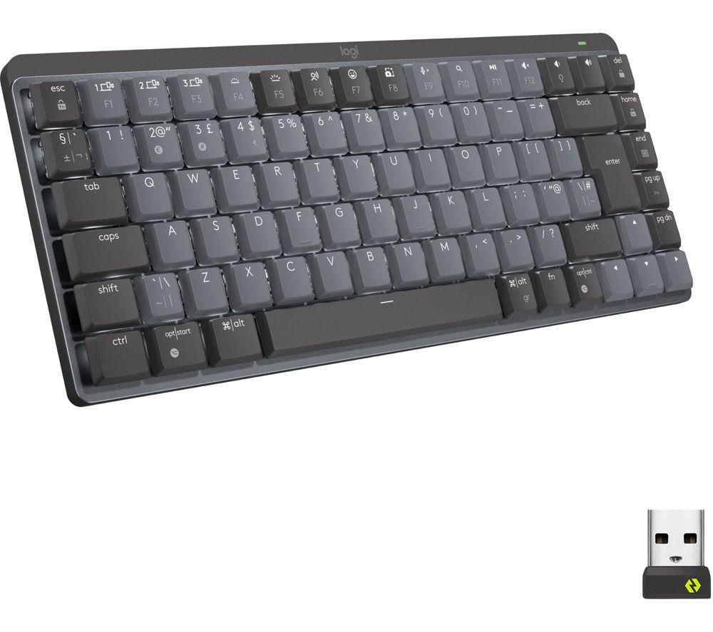 LOGITECH MX Mechanical Mini Tactile Quiet Wireless Keyboard - Graphite, Black,Silver/Grey