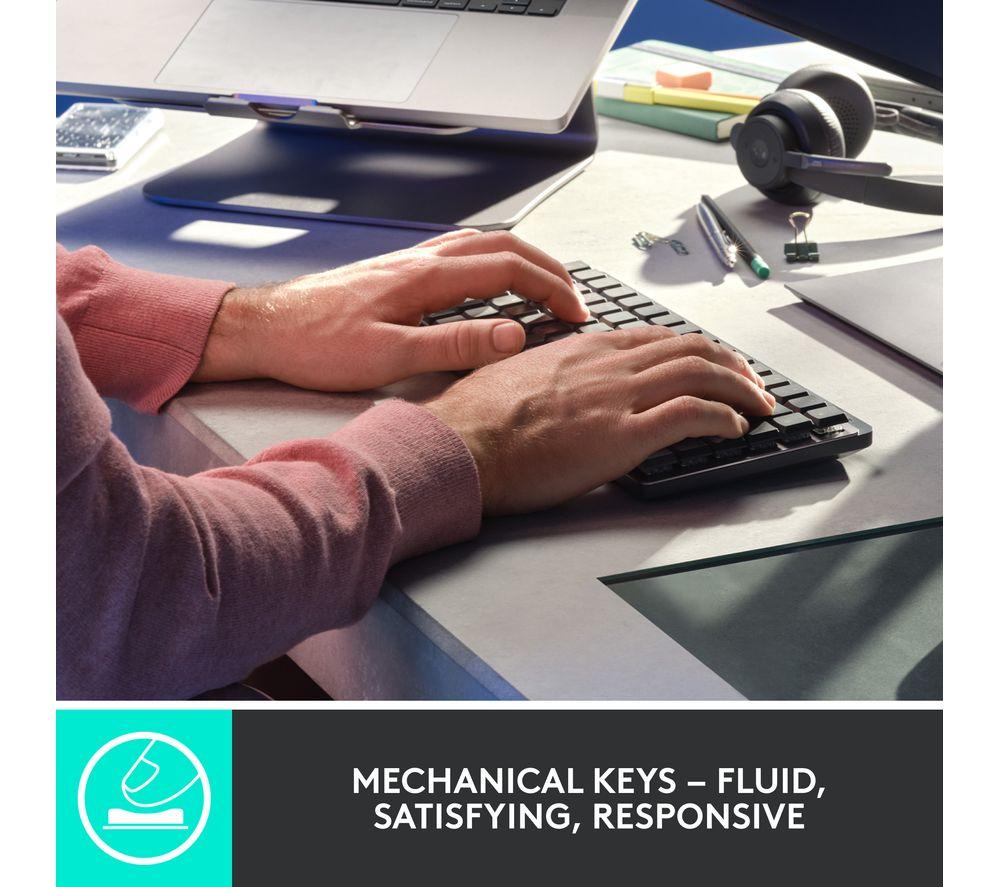 LOGITECH MX Mechanical Mini Tactile Quiet Wireless Keyboard - Graphite image number 2 of 13