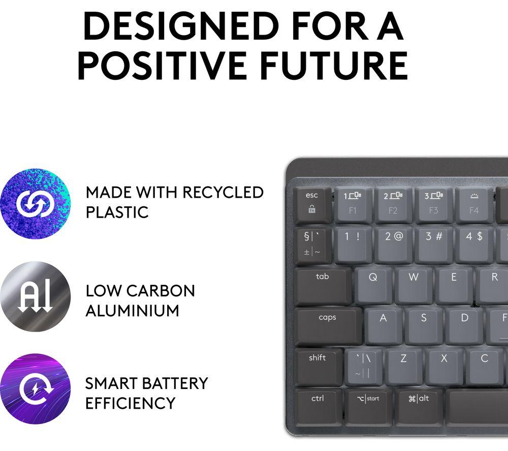 LOGITECH MX Mechanical Mini Tactile Quiet Wireless Keyboard - Graphite image number 5 of 13