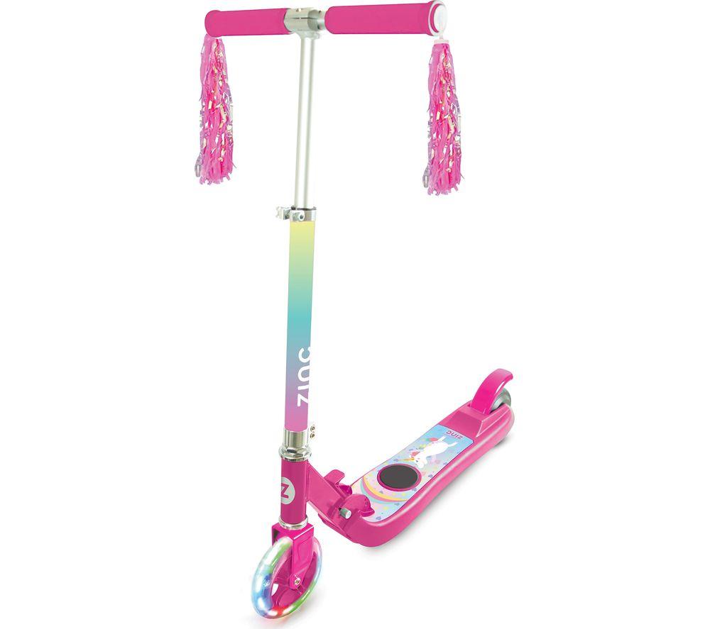 ZINC E4 Kids Folding Electric Scooter - Unicorn Pink, Pink
