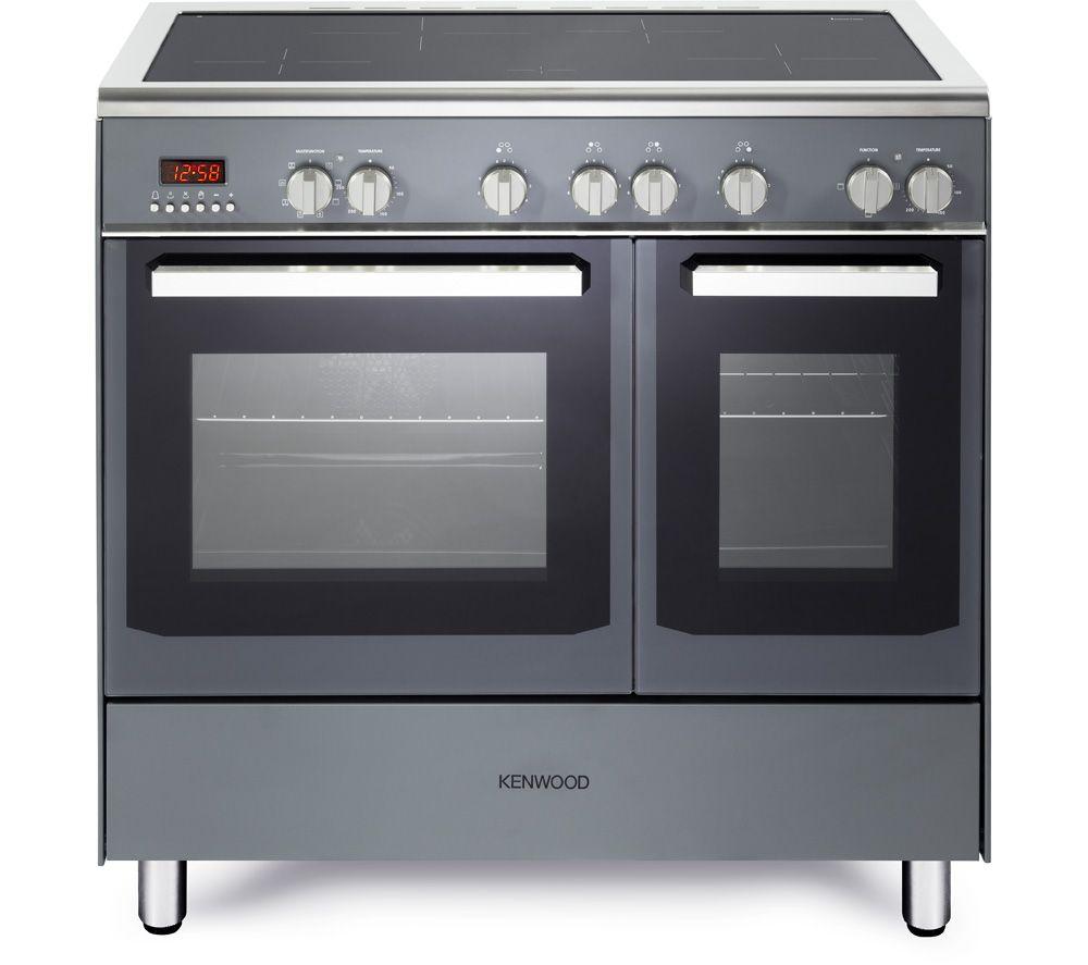 KENWOOD CK419SLE 90 cm Electric Induction Range Cooker - Slate Grey & Chrome, Silver/Grey