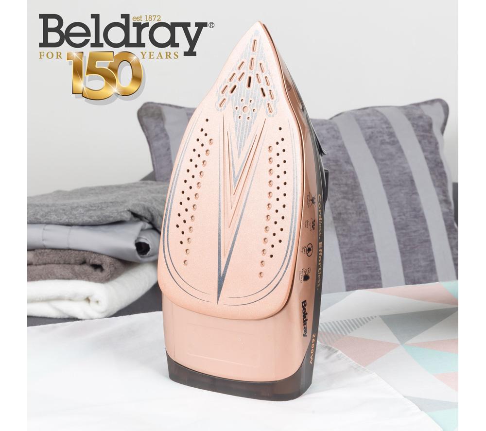 BELDRAY 2 in 1 BEL0747NRG Cordless Steam Iron - Black & Rose Gold image number 3 of 6