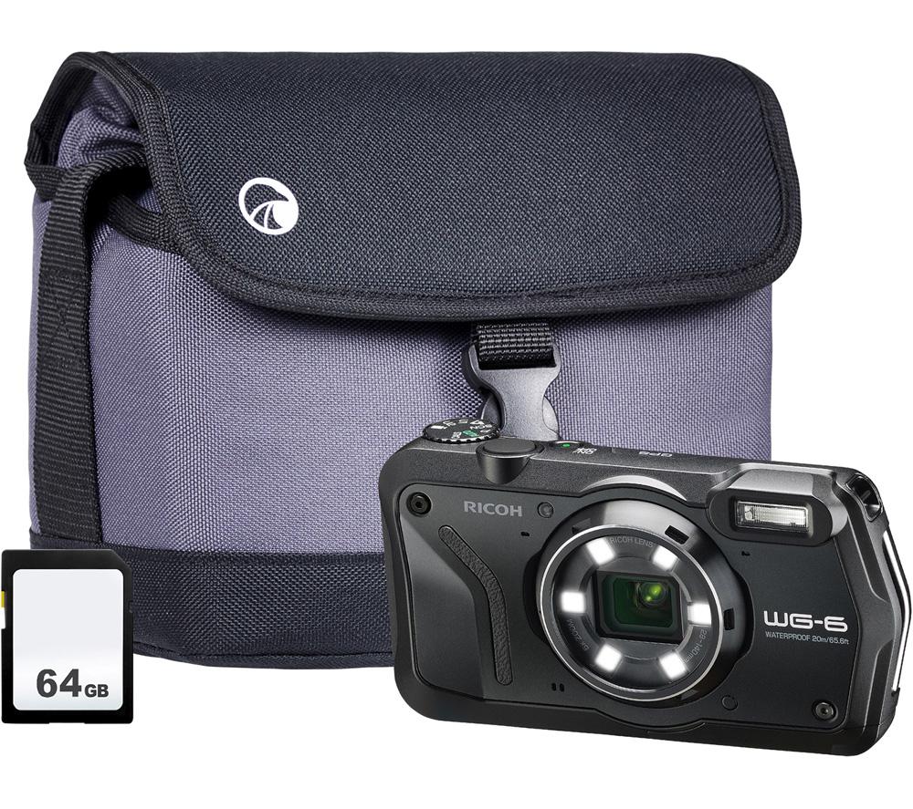 Click to view product details and reviews for Ricoh Wg 6 Tough Compact Camera With 64 Gb Sd Card And Case Black Black.