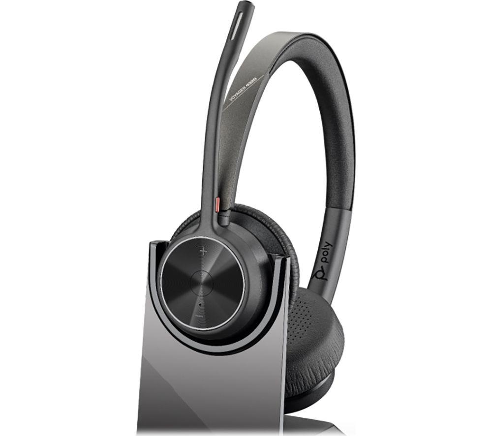 POLY Voyager 4320 UC Wireless Headset with Charging Stand Black