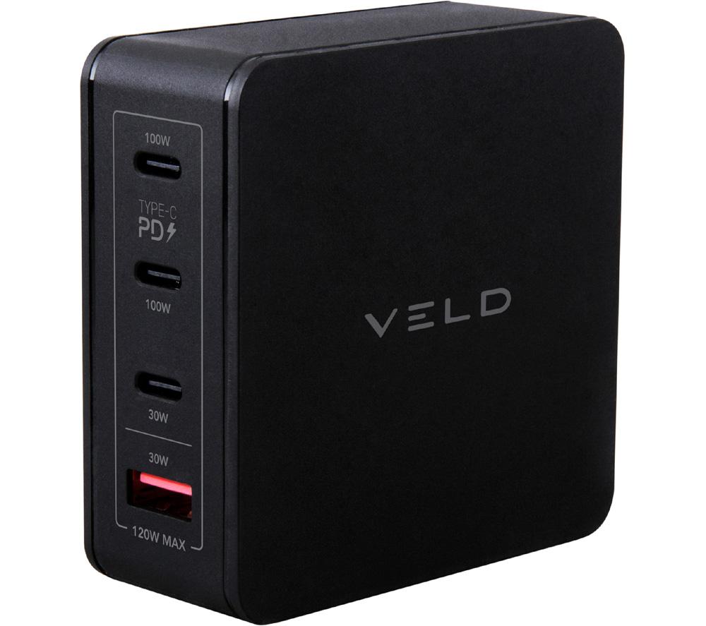 Buy VELD SuperFast VDG120MB 4port USB Wall Charger Currys