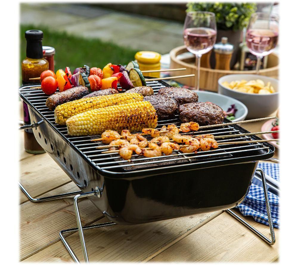 GEORGE FOREMAN On-The-Go GFPTBBQ1003B Portable Charcoal BBQ &ndash; Black image number 5 of 6