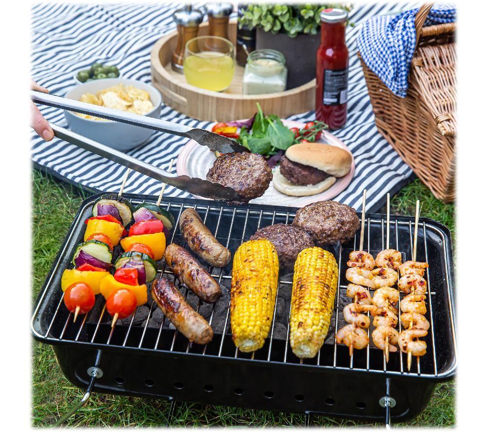 GEORGE FOREMAN On-The-Go GFPTBBQ1003B Portable Charcoal BBQ &ndash; Black image number 6 of 6